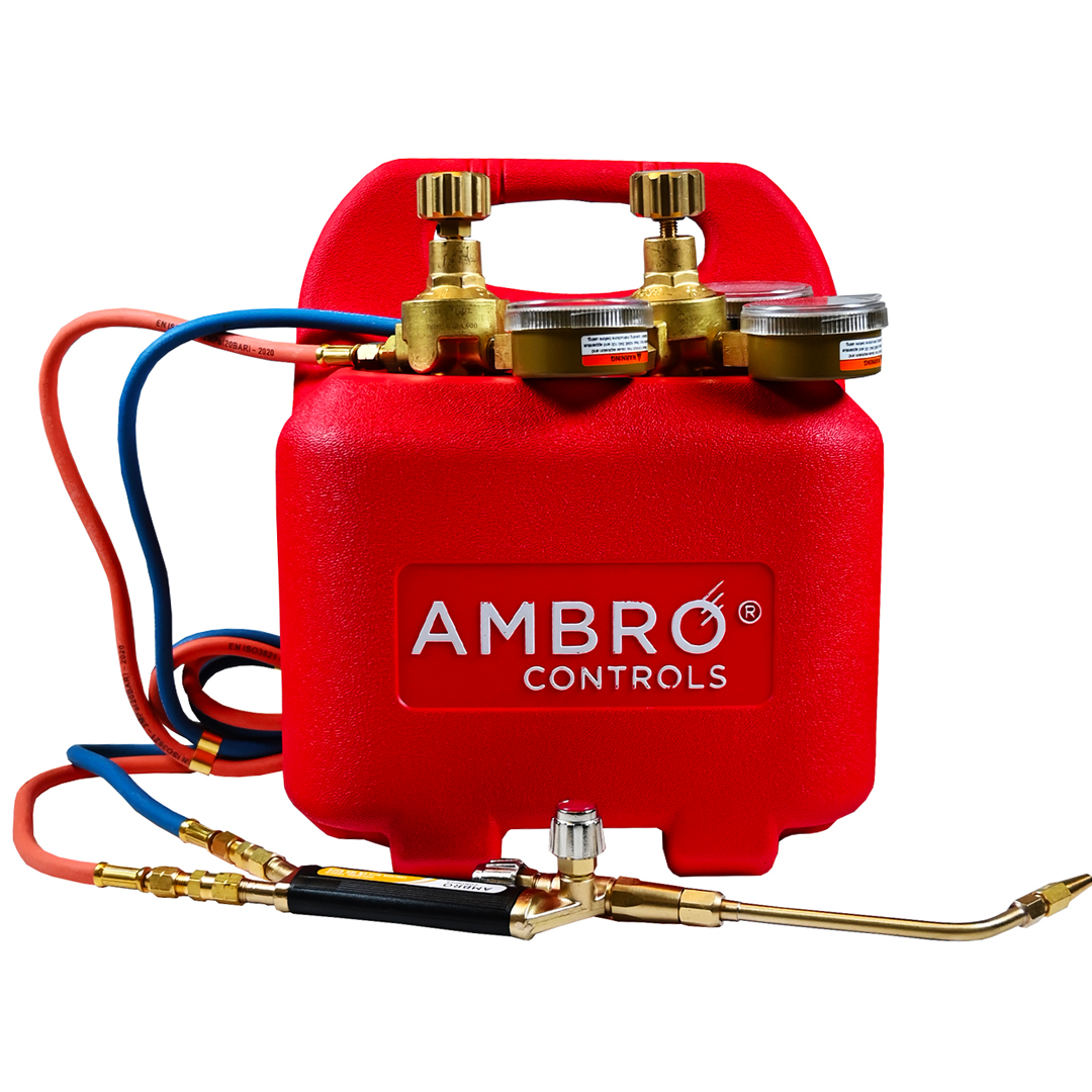 Ambro Controls Oxyset Mobile Brazing System set up without cylinders