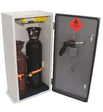 Vented Gas Cabinet for storing cylinders in vehicles