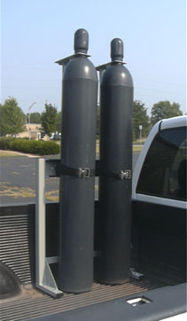 Cylinders transported with a gas cylinder stand from USA Safety