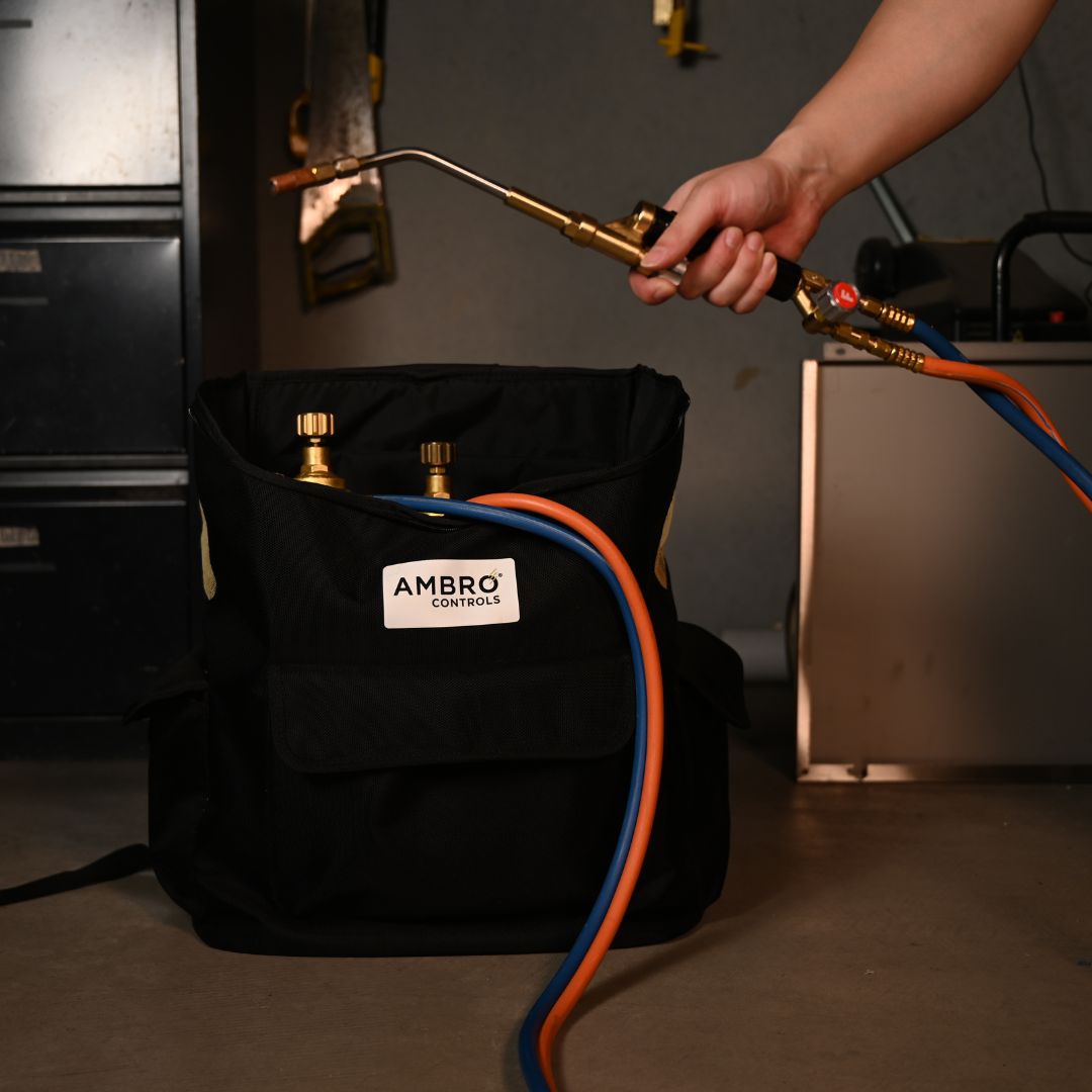 Ambro Controls Power Torch connected in Backpack